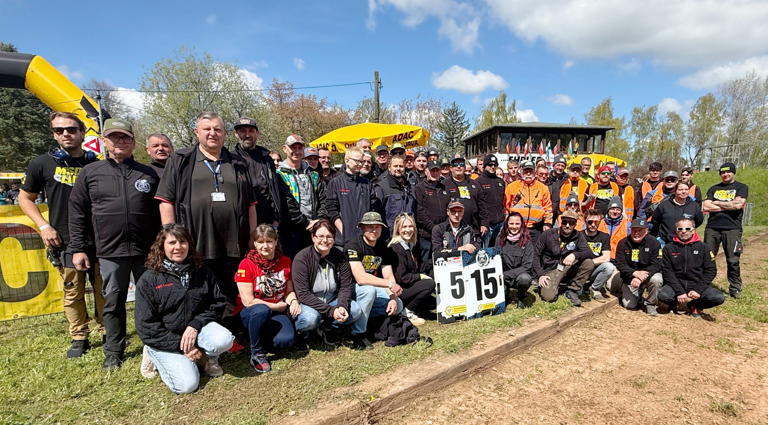 Gruppenbild zum 79ten Moto-Cross Event in Lugau